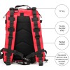 Red Unisex Tactical Backpack Polyester Water Resistant Molle System Adjustable