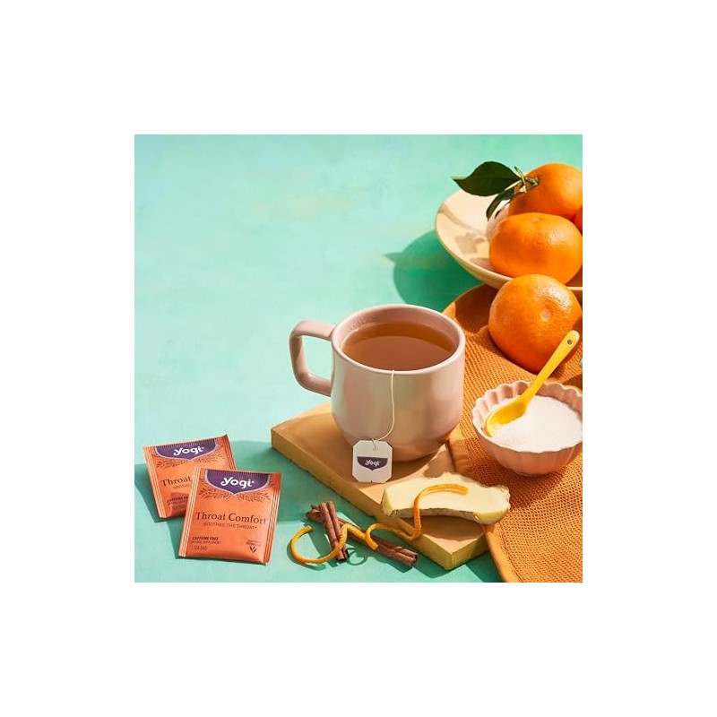 Yogi Organic Throat Comfort Herbal Té sin cafeína - 16