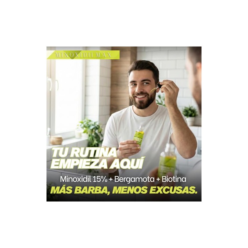 MinoxidilMax Fórmula Patentada para Cabello y Barba, Set de 3