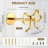 Celblisora 2 Pcs Metal Bow Curtain Holdbacks, Gold Curtain Tiebacks