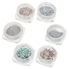 TOVINANNA Nail Glitter Sequins Colors Reflective Flakes for Nail Art DIY Makeup Face Sparkly Hexagon Design Glamorous Looks
