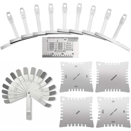 15PCS Guitar Luthier Tools Set Including Guitar Radius Gauge, String Action Ruler Gauge Feeler Gauge, Guitar Notched Radius Gauges For Guitar and Bass