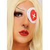 Womens Nurse Style Red and White Eyepatch