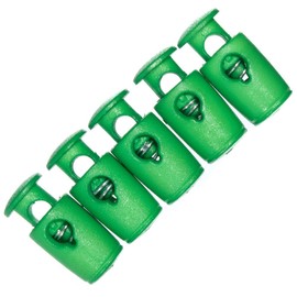 Micro Single Barrel Cord Locks – Best for Mini, Micro, Nano Paracord Projects (Green, 10 Pack)