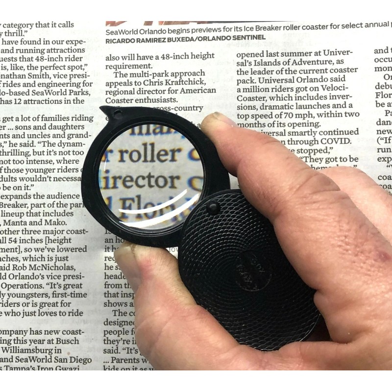 Electro-Optix 3x/6x Double Lens Folding Pocket Magnifier Loupe with Built