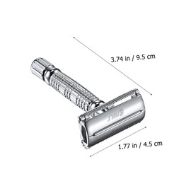 FRCOLOR Beard Shaving Razor Men Double Sided Safety Razor Manual Shaver Non-slip Handle Perfect Present for Men