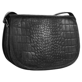 Cluty Women's Shoulder Bag Genuine Leather 021583, black