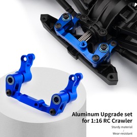 BRKRC Aluminum Front Bellcrank Steering Assembly for Tra-xxas 1/16 Mini Maxx 4WD RTR Brushless Monster Truck RC Car Upgrades Parts (Blue)