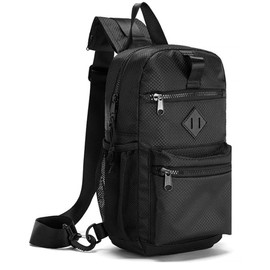 WESTEND Black Crossbody Sling Bag with Adjustable Strap for Traveling, Hiking, Daypack for Men and Women