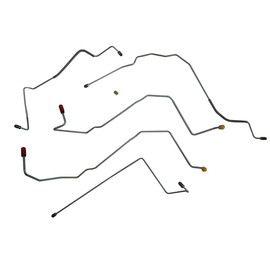 Inline Tube Replacement for 2000-03 Buick Lesabre, Four Wheel Disc w/ABS, Front Brake Line Kit, 5pc, OE Steel