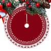 Lollanda Christmas Tree Skirt, Red Christmas Tree Skirt, 90cm Xmas