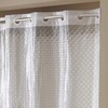 Hookless Full Length 2-in-1 Chlorine-Free Diamond PEVA Shower Curtain with