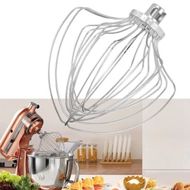 11-Wire Whip Attachment Suitable For Kit-chen-aid KN211WW Stand Mixer Fit 7 Quart Tilt-Head Lift Stand Mixer Whisk Attachment for Egg Heavy Cream Beater Whisk