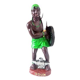Santo Orisha Statue Orisha Statue Orisha Ogun Estatua Catholic Statue (5 Inches)