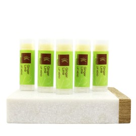 Soapcreek Artisan Lip Mend 5 All Natural, Handmade Ginger Lime Flavored Chapsticks