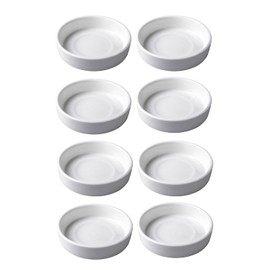 Mozacona - 8 platos de cerámica blanca para aperitivos, 3 pulgadas