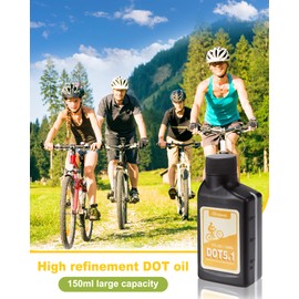 cyctravel Brake Bleed Kit for Sram, Avid Hydraulic Disc Brakes. Bicycle Hydraulic Brake Bleed Kit Including Metal Adapters and 150ML High Performance Dot 5.1 Brake Fluid.