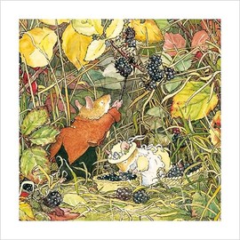 Brambly Hedge - Blackberry Picking Blank Greeting Card with Envelope