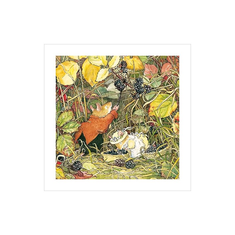 Brambly Hedge - Blackberry Picking Blank Greeting Card with Envelope