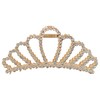 Allure-Pinza de pelo grande con corona dorada y diamantes de