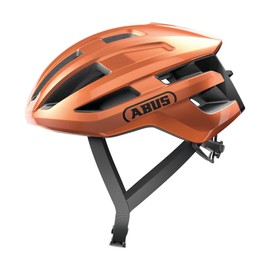 ABUS PowerDome road bike helmet - lightweight bike helmet with clever ventilation system and aerodynamic profile - Made in Italy - for men and women - orange, size S