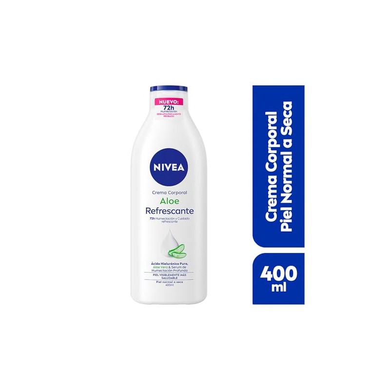 Nivea Crema Corporal Humectante Aloe Vera Refrescante 400 Horas Humectación