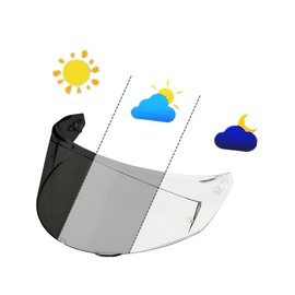 ZQIYDYP New K3 Helmet Visor Replacements,UV Protection Helmet Shield Visor Windshield Compatible with AGV K3(2023) Helmets (Photochromic Clear/Deep Black)