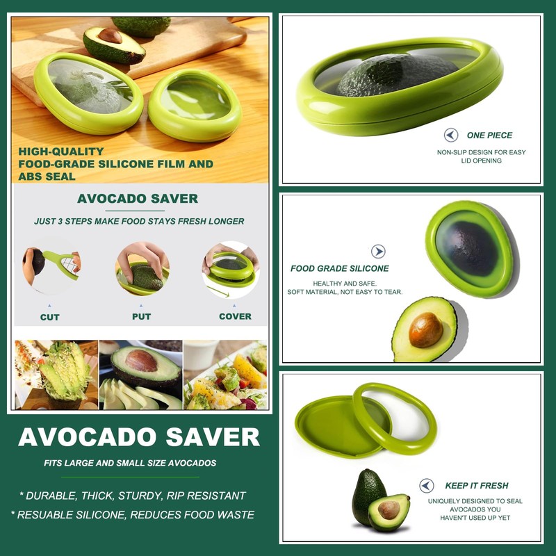 Avocado Slicer Tools 3 PCS - Avocado Saver for Fridge