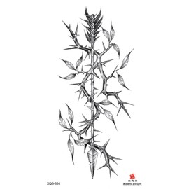 2 x Temporary Rose Thorn Tattoo Sword Tattoo Arrow Tattoo Thorn Tattoo Fake Tattoos XQB884 889