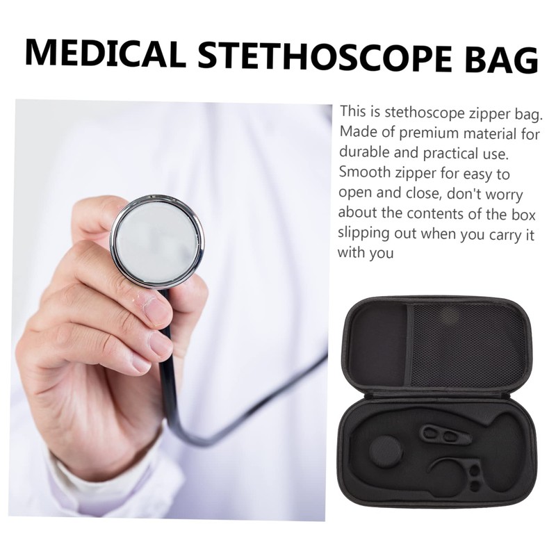 CIYODO 1Pc Stethoscope Travel Pouch Storage Bag with Mesh Pockets