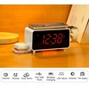 Dual Wireless Charging Alarm Clock Radio with Bluetooth Speaker, FM