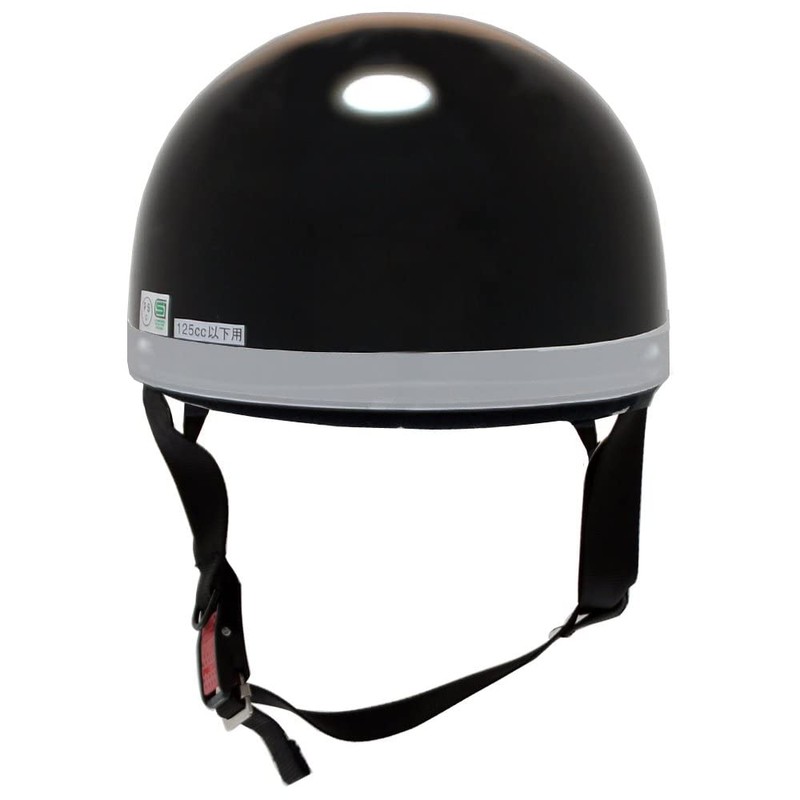 B&B BB-300 Motorcycle Helmet, White Brim, Half Cap, SG Mark
