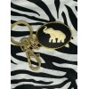 Fancy fox Boutique White Elephant cameo Pendant ID Badge Keychain