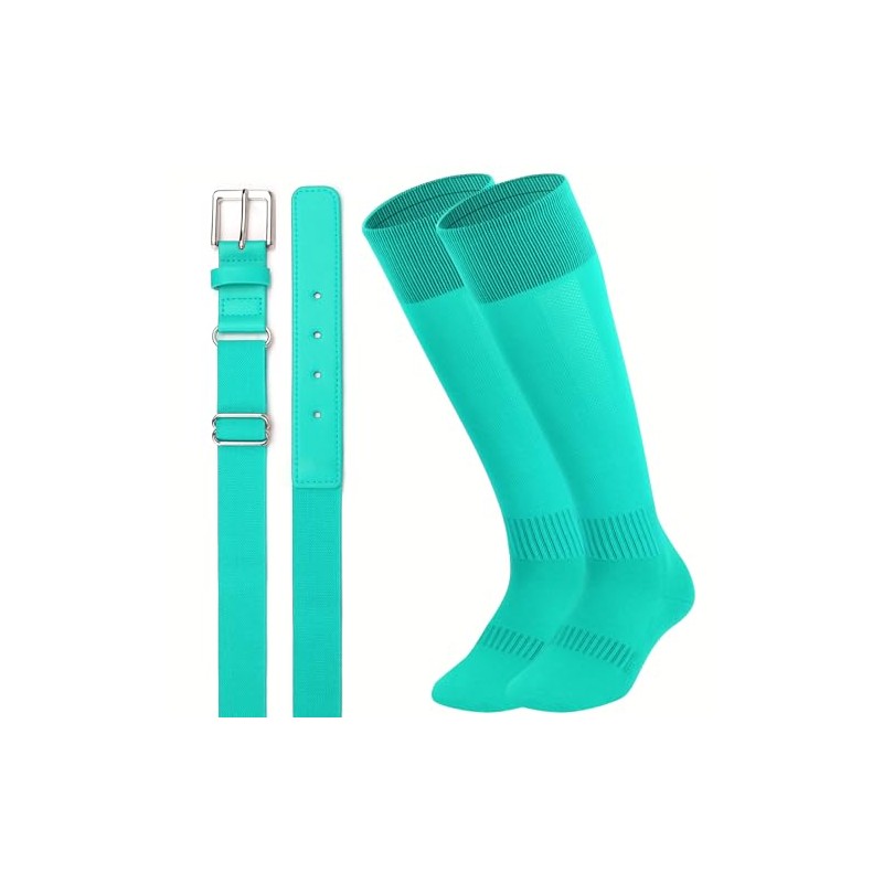 UnFader Youth Adult Baseball Socks and Belts Combo, Adjustable Elastic