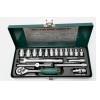 Jonnesway S04H2118S 18 Pcs Professional Hand Socket Set 1/4" Drive