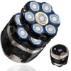 7D Head Shaver for Bald Men, 2 Magnetic Detachable Blades,