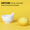 ONTUBE Mortar and Pestle Set, Ceramic Stoneware Spice Herb Grinder