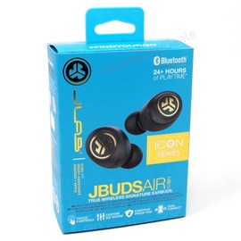 JLab JBuds Air Icon True Wireless Stereo Earbuds with Mic Black Gold