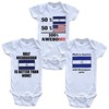 Nicaraguan American Baby Bodysuit Bundle (3 Piece Set), 6-9 Months