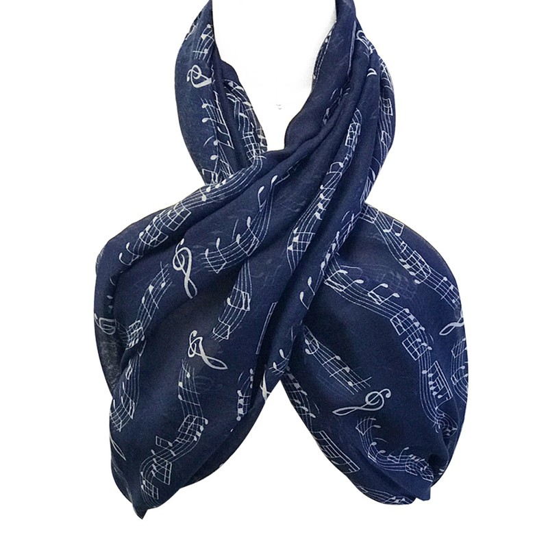 Wrapables® Lightweight Musical Notes Infinity Scarf, Blue