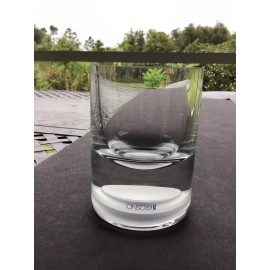 Crate & Barrel Krosno Poland Rise Tealight Glass Candle Holder Heavy