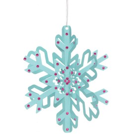 Baker Ross AX411 Snowflake Spiral Decorations Craft Set for Children - 12 Pieces, Festive Creative Sets and Craft Supplies for Crafts and Decorating at Christmas Time