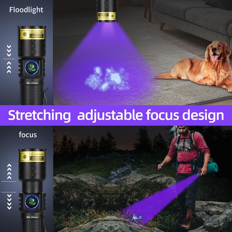 DARKBEAM UV Flashlight Black Light LED 395 NM, Ultraviolet Flashlights,