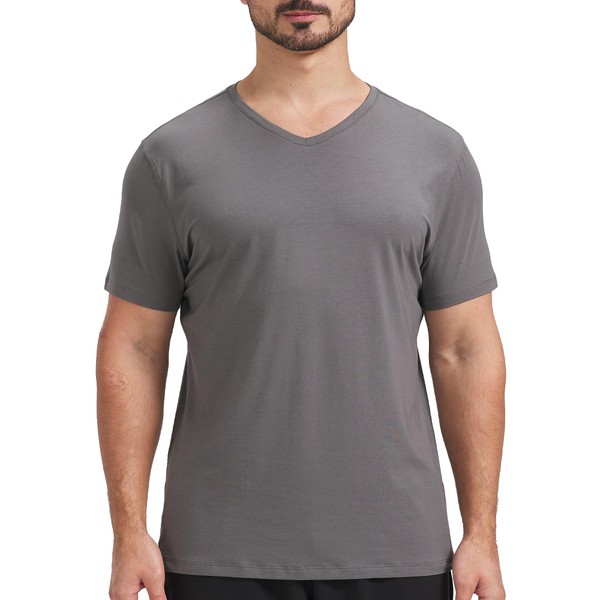 netdraw Men's Ultra Soft V-Neck Bamboo Viscose T-Shirt Comfy Lightweight