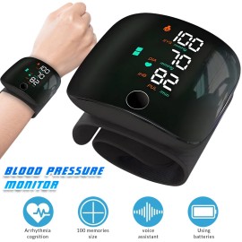 SOFIA Wrist Blood Pressure Monitor Automatic Digital BP Cuff LED Heart Rate Machine US
