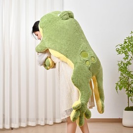 Giant Frog Stuffed Animal Plush, Soft Large Frog Plush, Kawaii Big Green Frog Pillow for Kids Children (23 in)