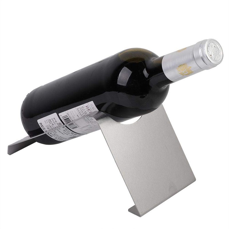 Fdit Stainless Steel Wine Bottle Rack Holder, Single Bottle Display