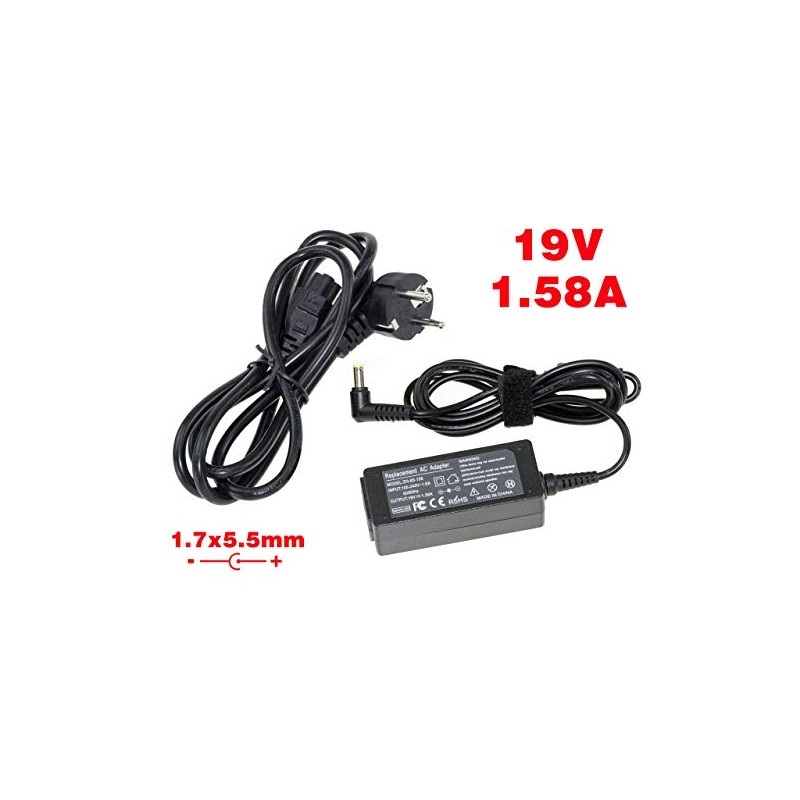 KALEA-INFORMATIQUE 19V 1.58A Laptop Power Supply with 1.7 x 5.5