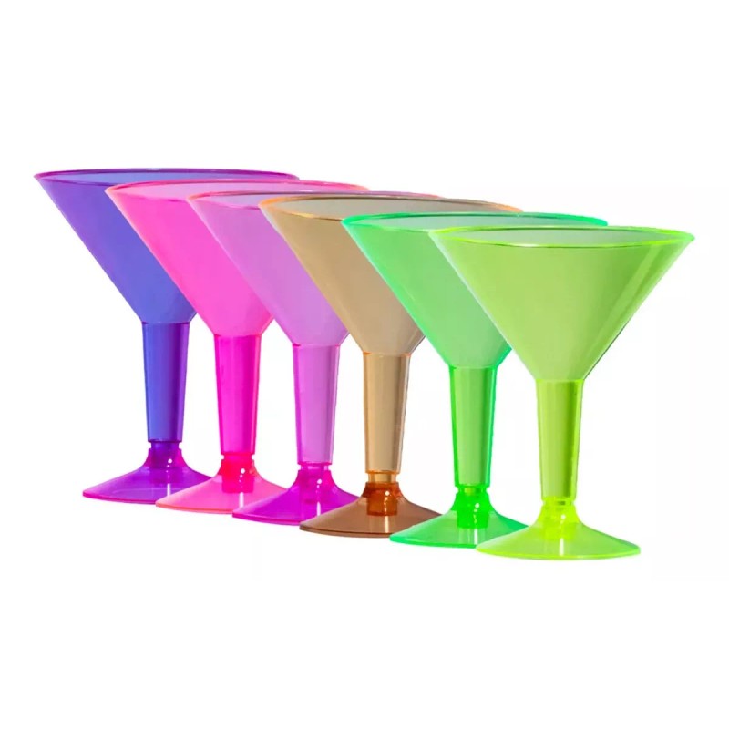 Lecute 6 Collares Copa Martini Neon Shot Fiesta Batucada Mardi