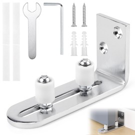 Roller Guide, Adjustable Floor Guide Sliding Door, Made of Carbon Steel, with Screws, Roller Guide, Sliding Door, Sliding Door for Sliding Doors, Bathroom, Kitchen